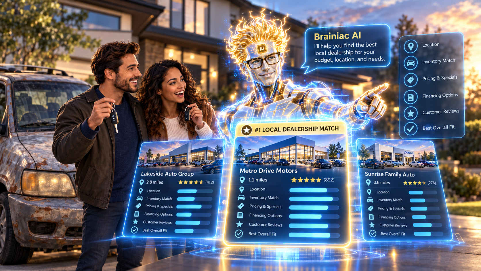 Brainiac AI matching shoppers with local dealerships